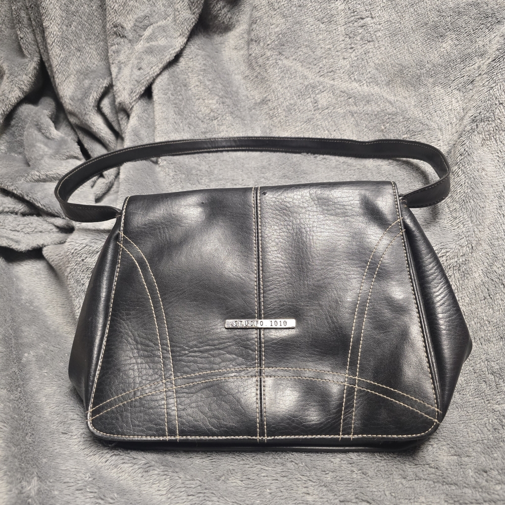 Black Leather Shoulder Bag